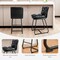 Set of 2/4 Modern Thick Leatherette Counter Stool with Metal Legs
